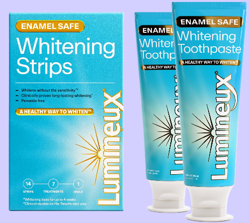 Lumineux Whitening Strips – 21 Treatments, Enamel Safe