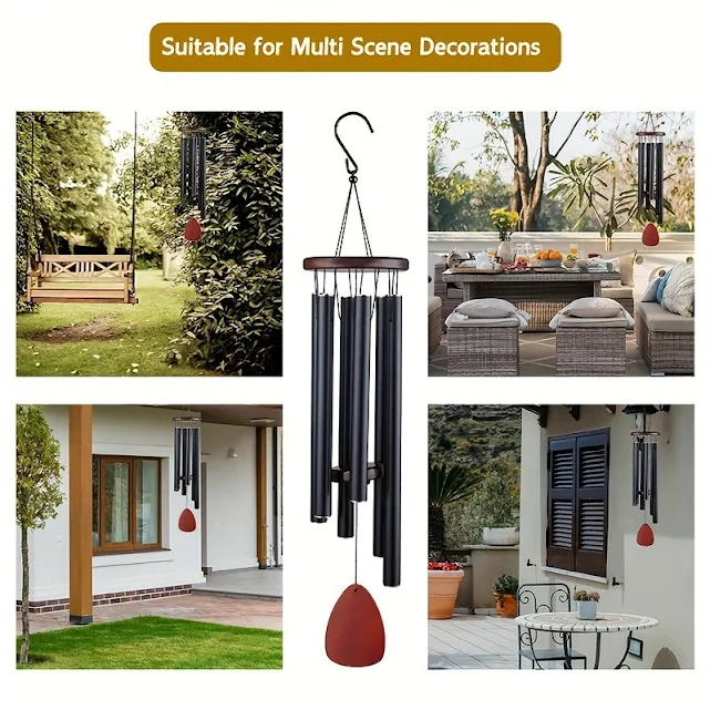 26" Metal Wind Chime – 6 Tubes of Soothing Sound