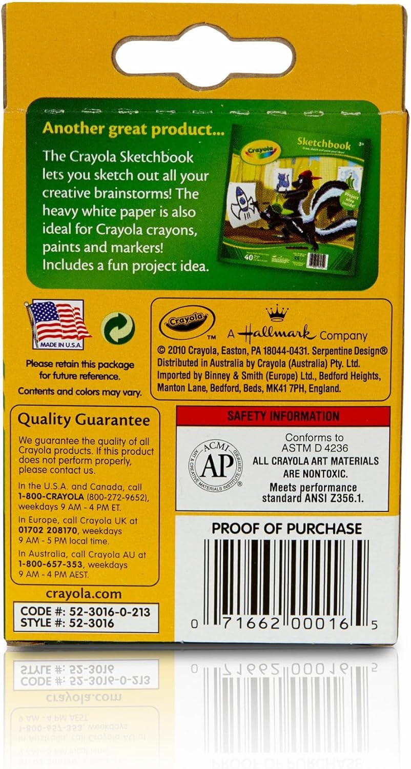 Crayola Crayons 16 Count – Classic School Coloring Set | Smooth, Vibrant Colors | Non-Toxic Kids Art Supplies