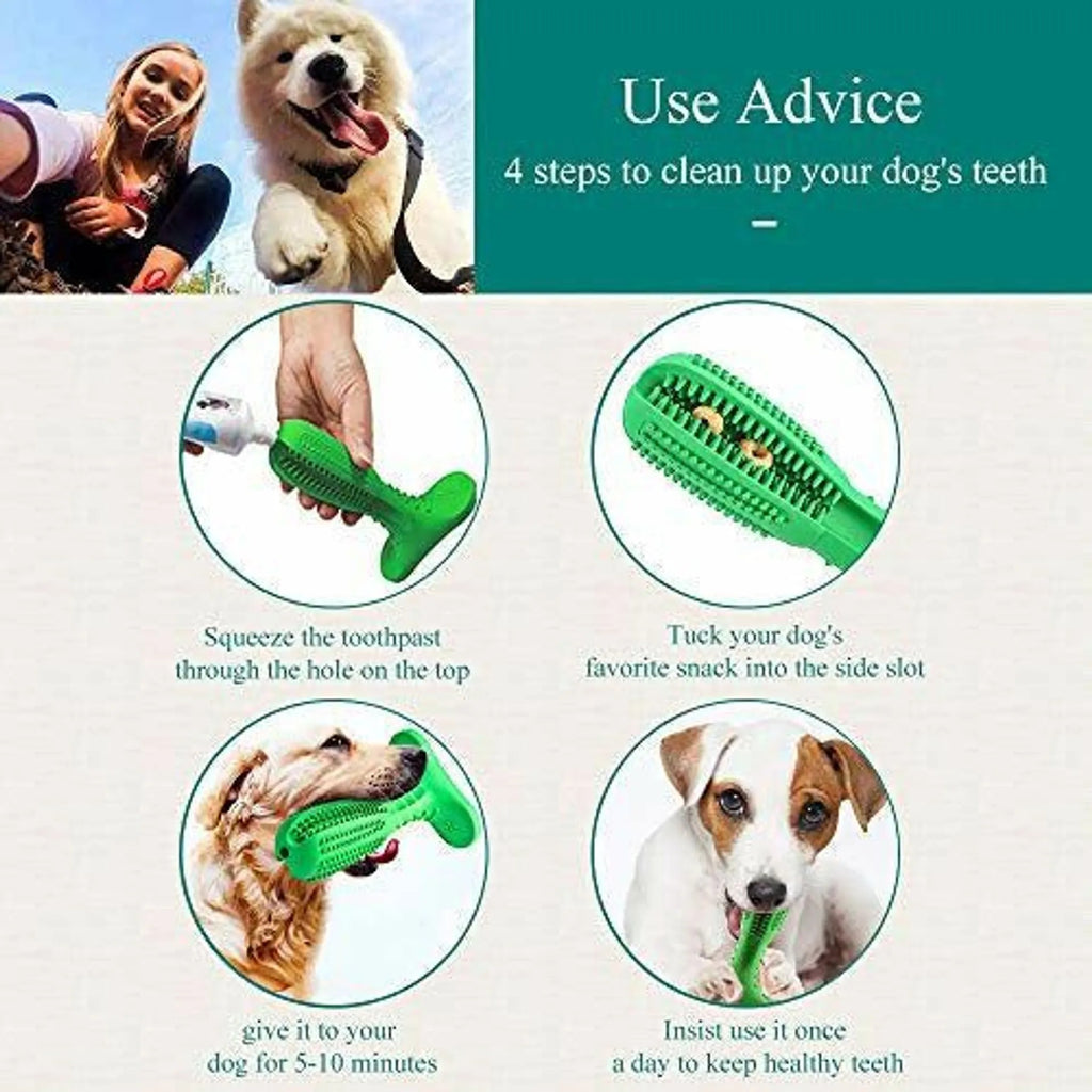 Dog Chew Toothbrush – Dental Cleaning Toy for Dogs | Plaque Removal & Fresh Breath | Durable Chew Toy
