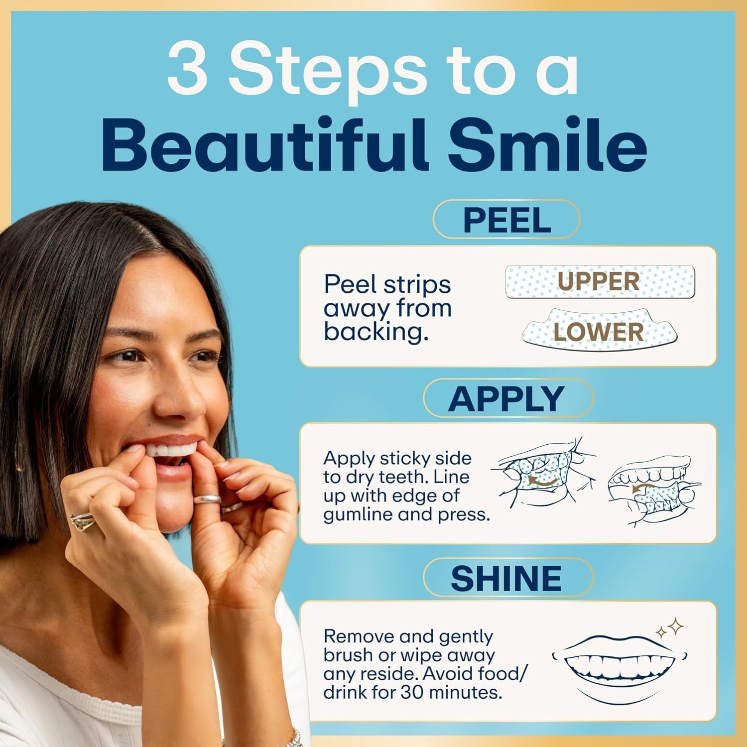 Lumineux Teeth Whitening Strips – 21 Treatments (42 Strips) | Peroxide-Free, Enamel-Safe Whitening | No Sensitivity | Dentist Formulated Bright Smile Kit