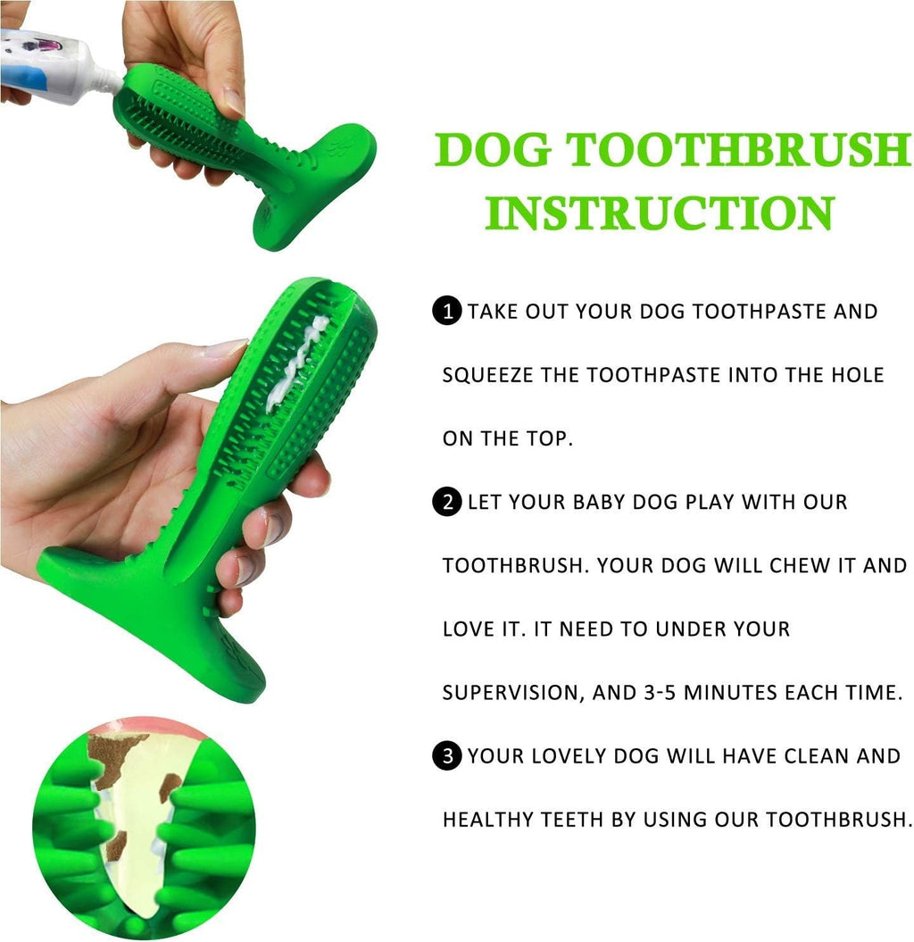 Dog Chew Toothbrush – Dental Cleaning Toy for Dogs | Plaque Removal & Fresh Breath | Durable Chew Toy