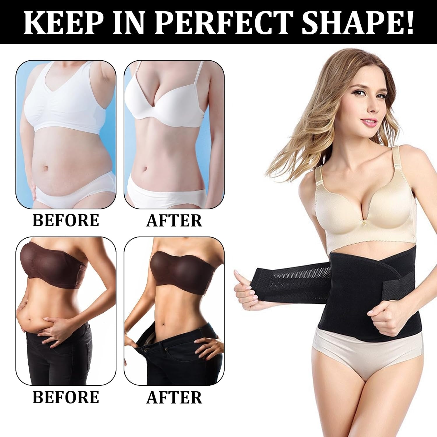 360° Lipo Foam Ab Board – Post Surgery Abdominal Compression Board | Belly Wrap & Waist Cincher for Recovery Support
