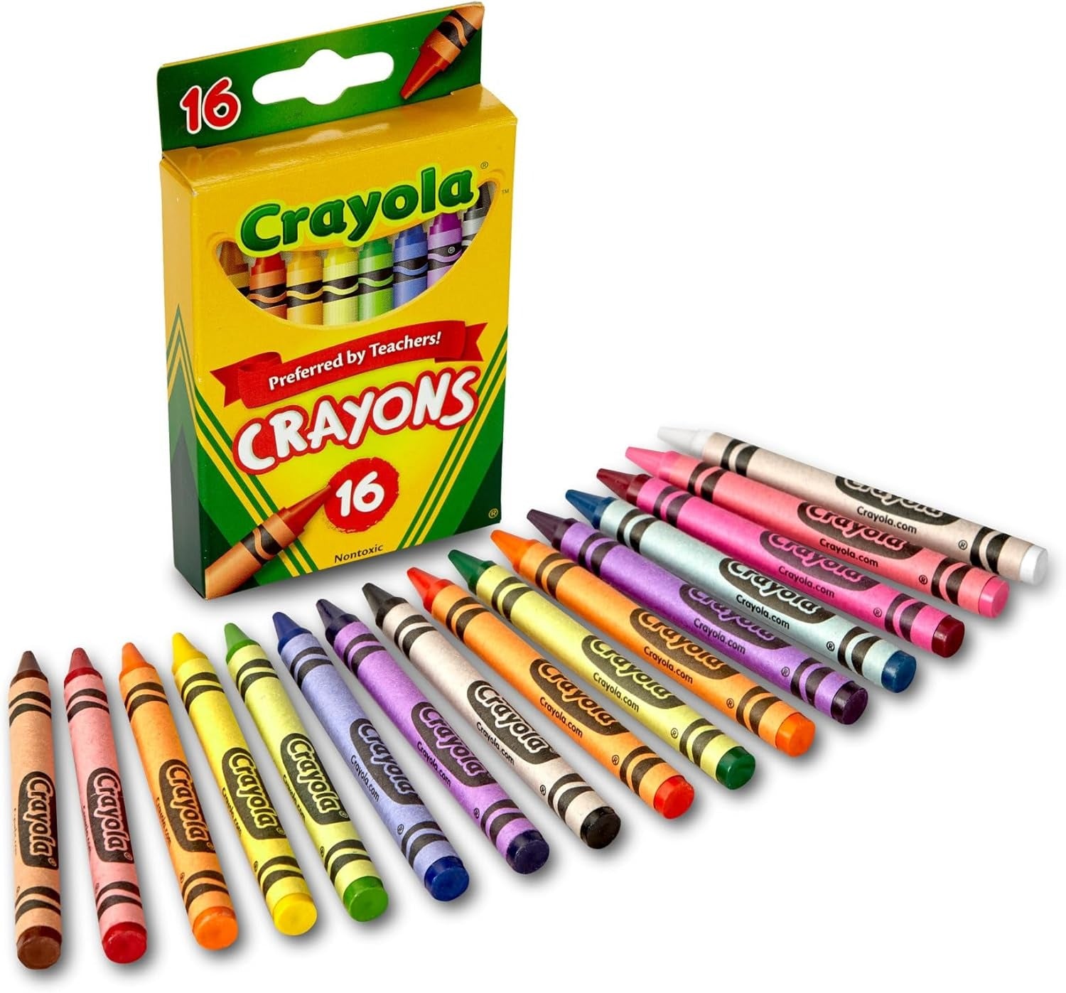 Crayola Crayons 16 Count – Classic School Coloring Set | Smooth, Vibrant Colors | Non-Toxic Kids Art Supplies