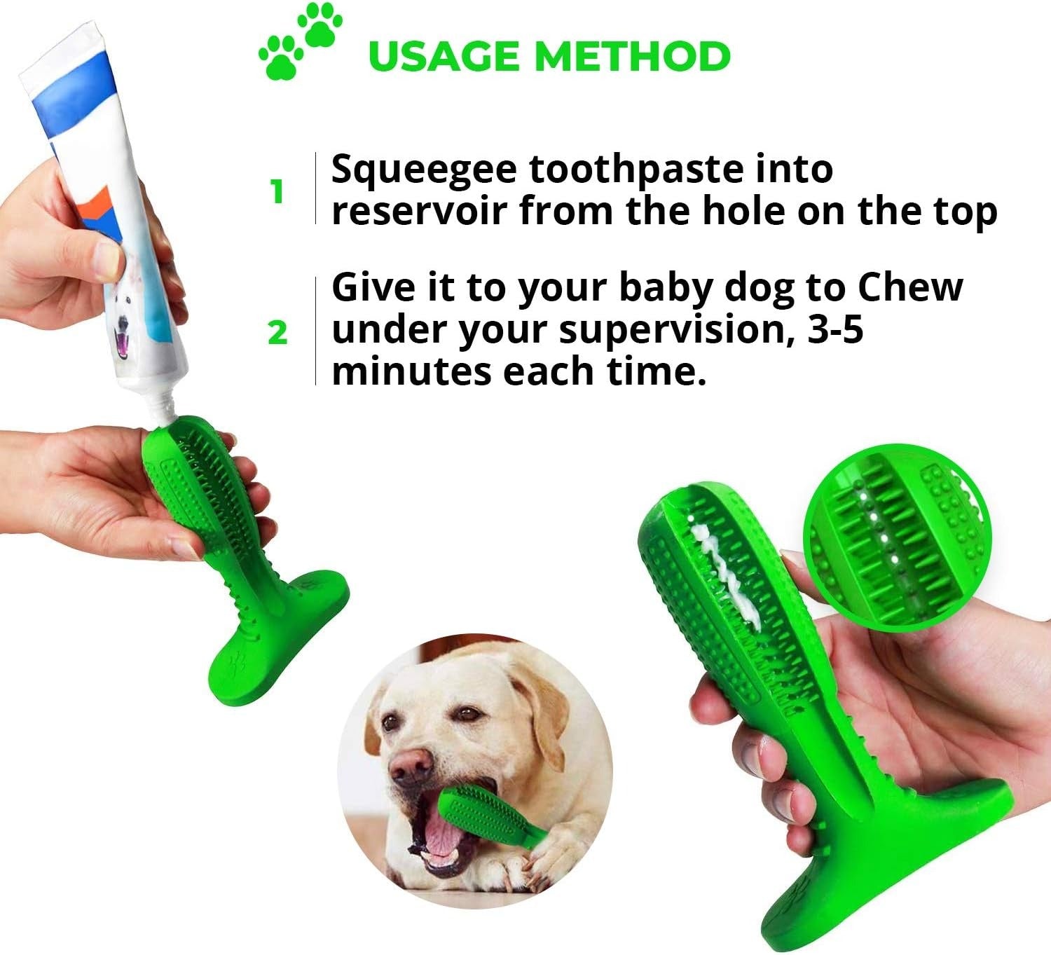 Dog Chew Toothbrush – Dental Cleaning Toy for Dogs | Plaque Removal & Fresh Breath | Durable Chew Toy