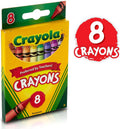 Crayola Crayons 8 Count – Classic Coloring Set for Kids | Smooth & Vibrant Colors | Non-Toxic