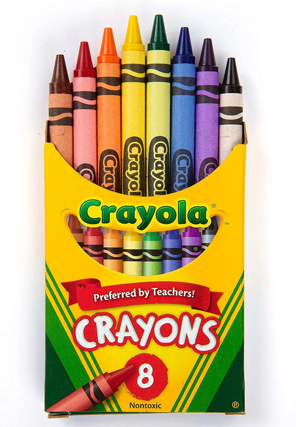 Crayola Crayons 8 Count – Classic Coloring Set for Kids | Smooth & Vibrant Colors | Non-Toxic