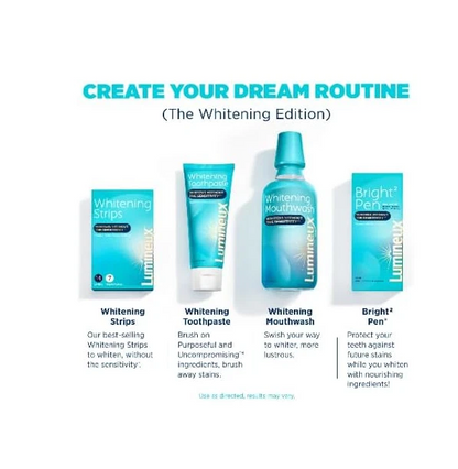 Lumineux Whitening Strips – 21 Treatments, Enamel Safe