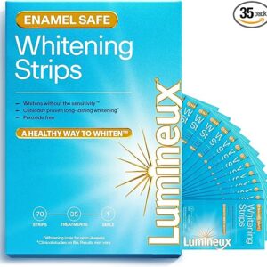 Lumineux Teeth Whitening Strips - 35 Treatments (6 Months) – Peroxide Free - Enamel Safe for Whiter Teeth - Dentist Formulated - Sensitivity Free