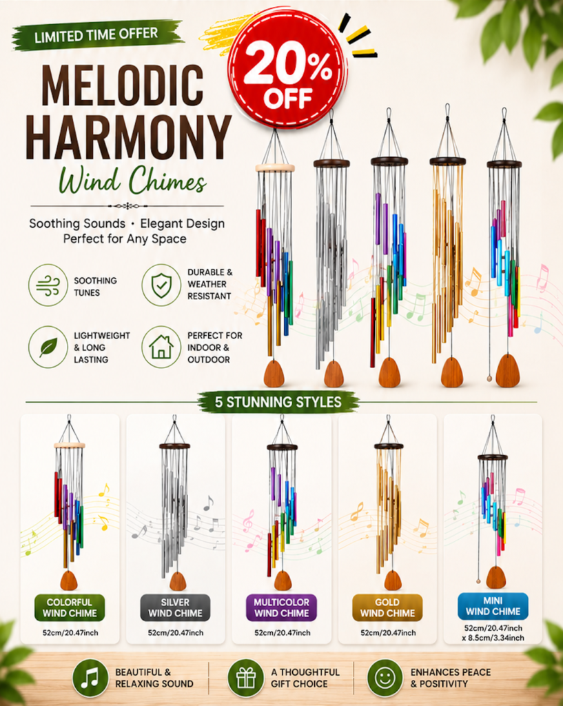 Premium Outdoor Wind Chime Hanging Decoration