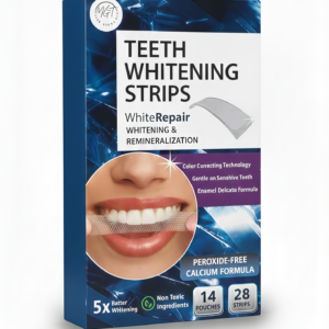 MGT Peroxide-Free Teeth Whitening Strips with Color-Correcting Technology, 14 Pouches and 28 Whitening Strips