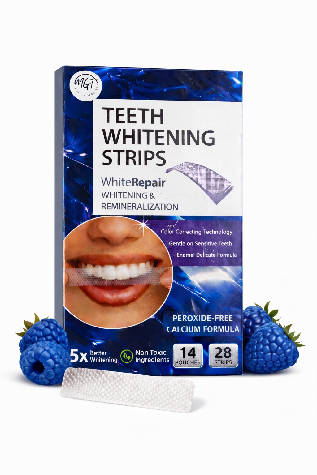 IMG-20260313-WA0004.jpg MGT Blueberry Peroxide-Free Teeth Whitening Strips with Color-Correcting Technology, 14 Pouches and 28 Whitening Strips