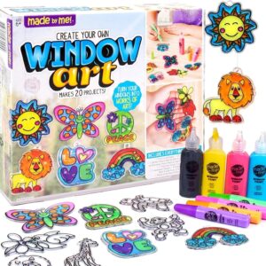 Create Your Own Window Art Suncatcher Craft Kit with Paints for Kids and Toddlers