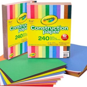 Construction Paper Bulk Pack, 480 Sheets, 10 Assorted Colors, 9 x 12 Inch Art and Craft Paper