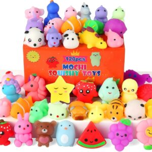 30 Pack Kawaii Mini Mochi Squishy Toys, Random Animal Stress Relief Sensory Toys for Kids