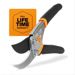 Bypass Pruning Shears with 5/8-Inch Cut Capacity for Gardening