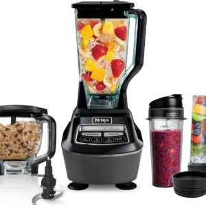 All-in-One Food Processor & Blender, 1500W with 72 Oz Pitcher, 8-Cup Bowl & Two 16 Oz To-Go Cups
