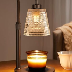 Dimmable Candle Warmer Lamp with Timer and Height Adjustable Design for Jar Candles & Wax Melts